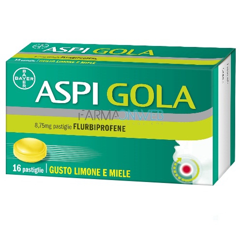 Aspi Gola 8,75 Mg Pastiglia Gusto Miele Limone 16 Pastiglie In Blister Pvc/Pvdc/Alluminio