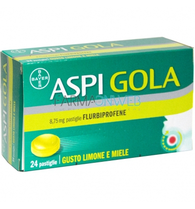 Aspi Gola 8,75 Mg Pastiglia Gusto Miele Limone 24 Pastiglie In Blister Pvc/Pvdc/Alluminio