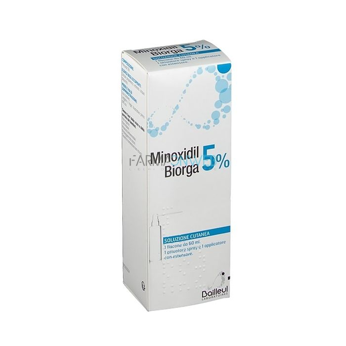 Minoxidil Biorga 5% Soluzione Cutanea 1 Flacone Hdpe 60 Ml Con Pompa Spray E Applicatore