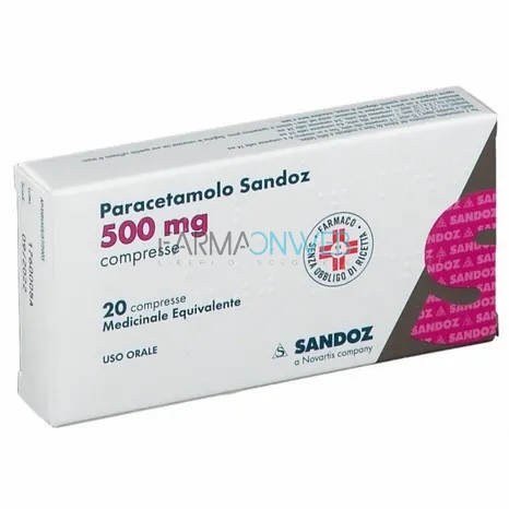 Paracetamolo Sand 500 Mg Compresse 20 Compresse In Blister Pvc/Al