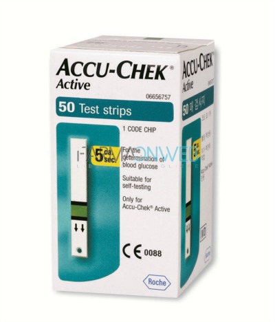Accu-Chek Linea Controllo Glicemia Active 50 Strisce Rilevatrici Plasma