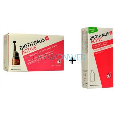 Biothymus Anticaduta Active Donna 10 fiale 3,5 ml + Shampoo Ristrutturante 150ml