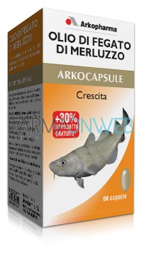 Arkocapsule Linea Vitaminica Olio di Fegato di Merluzzo Integratore 60 Capsule