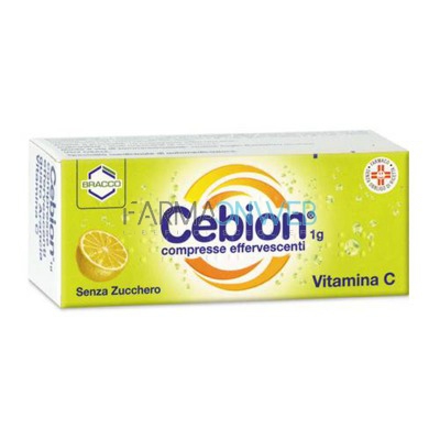 Cebion Vitamina C Gusto Arancia 10 Compresse Effervescenti Senza Zucchero