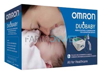 Omron Duo Baby Nebulizzatore a Compressore con Aspiratore Nasale