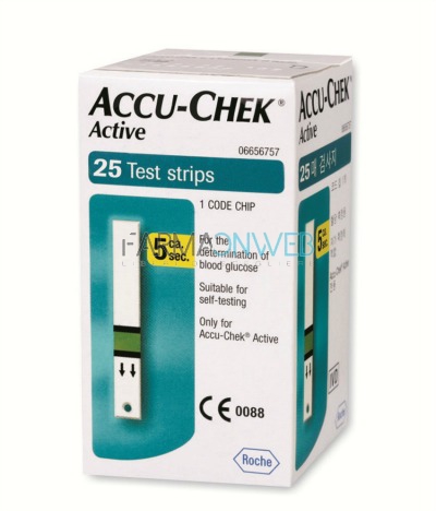 Accu-Chek Linea Controllo Glicemia Active 25 Strisce Rilevatrici Plasma