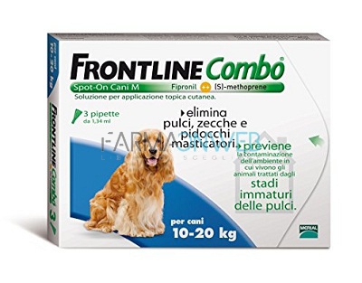 Frontline Combo Spot On per Cani da 10 a 20 kg 3 Pipette 1,34 ml