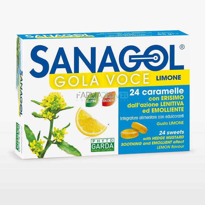 Sanagol Gola Voce 24 Caramelle Gusto Limone