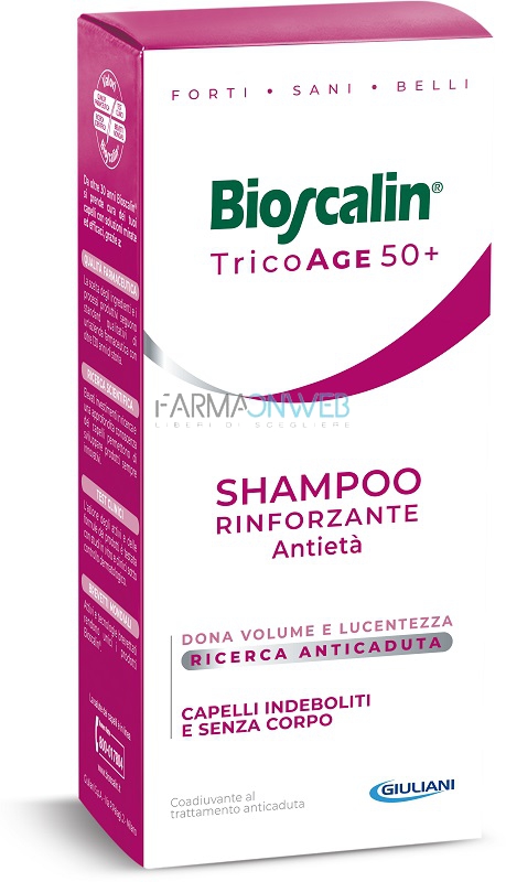 Bioscalin TricoAGE 50+ Shampoo Rinforzante Anticaduta Antietà 200 ml