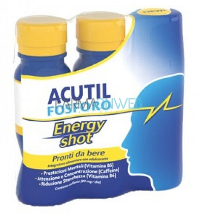 Acutil Fosforo Energy Shot Integratore Alimentare 3 flaconcini 60 ml