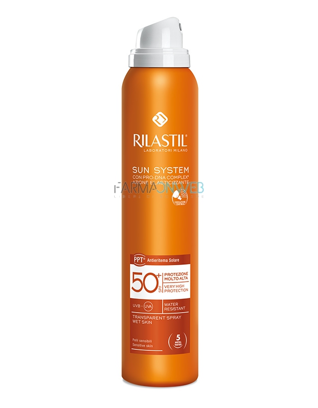 Rilastil Linea Sun System PPT SPF50+ Spray Trasparente Elasticizzante 200 ml