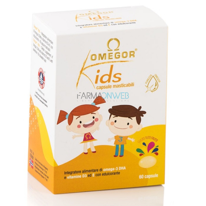 Omegor Kids Integratore Alimentare Omega3 60 Capsule Masticabili
