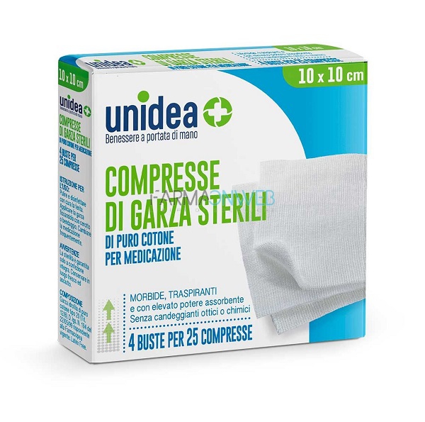 Unidea Garza Cotone 10x10 cm 100 pezzi