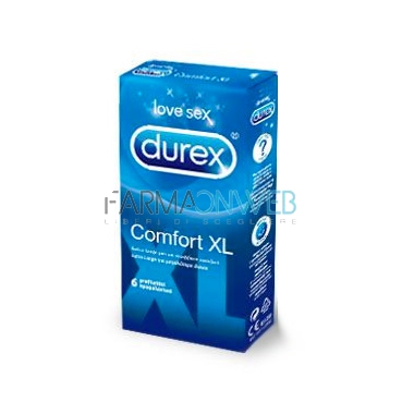 Durex Linea Classic Profilattici Comfort XL Confezione con 6 Profilattici Extra