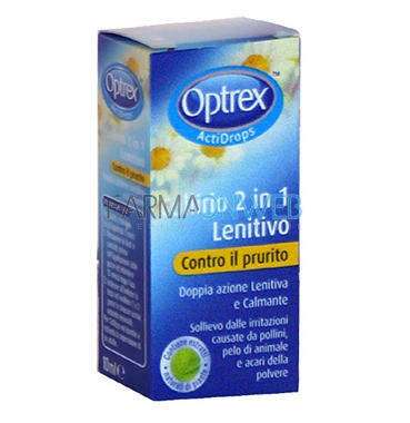 Optrex Linea Salute dell'Occhio Actidrops 2 in 1 Lenitivo Prurito Collirio 10 ml