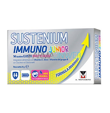 Menarini Linea Sustenium Immuno Junior Integratore Alimentare 14 Buste Frutti R.
