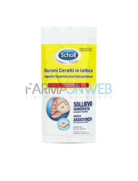 Scholl Linea Dispositivi Medici per Piedi 4 Cerotti Lenitivi Lattice per Duroni