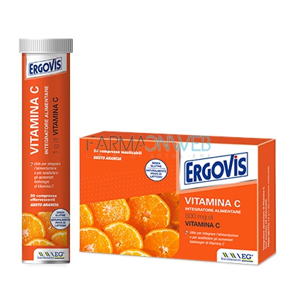 EG EuroGenerici Ergovis Vitamina C Integratore 20 Compresse Masticabili