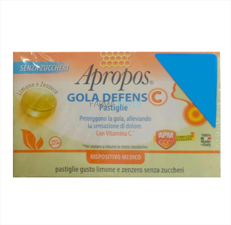 Apropos Linea Dispositivi Medici Gola Defens C 20 Pastiglie Limone e Zenzero