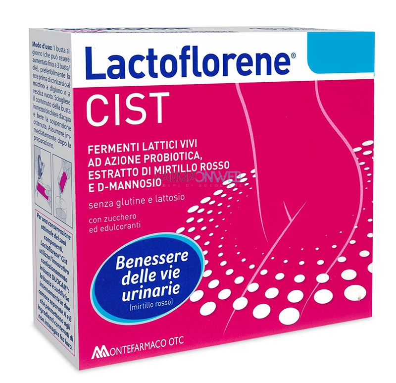 Lactoflorene CIST Integratore di Fermenti Lattici Mirtillo Rosso 20 Buste Duocam