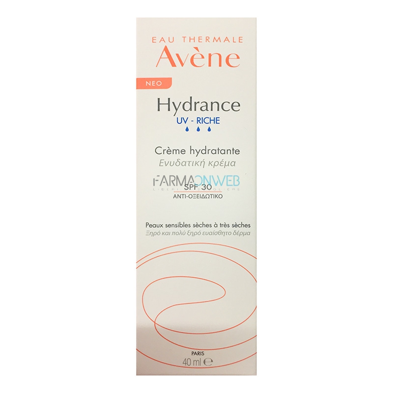 Avene Linea Hydrance UV Riche Crema Idratante Protettv Pelli Normali Secche 40ml